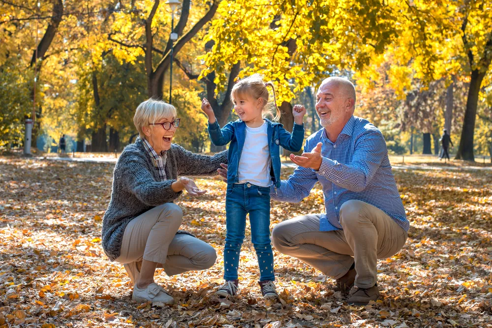Grandparents and grandchildren together - a multi-generational family holiday in a natural setting